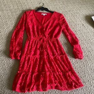 Red Lace Formal Dress